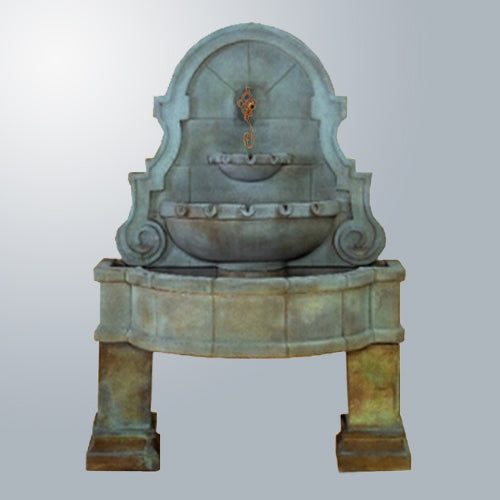 Elegant Liguria Wall Fountain with Graceful Legs and Spout