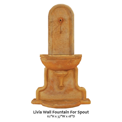 Elegant Livia Wall Fountain with Charming Spout