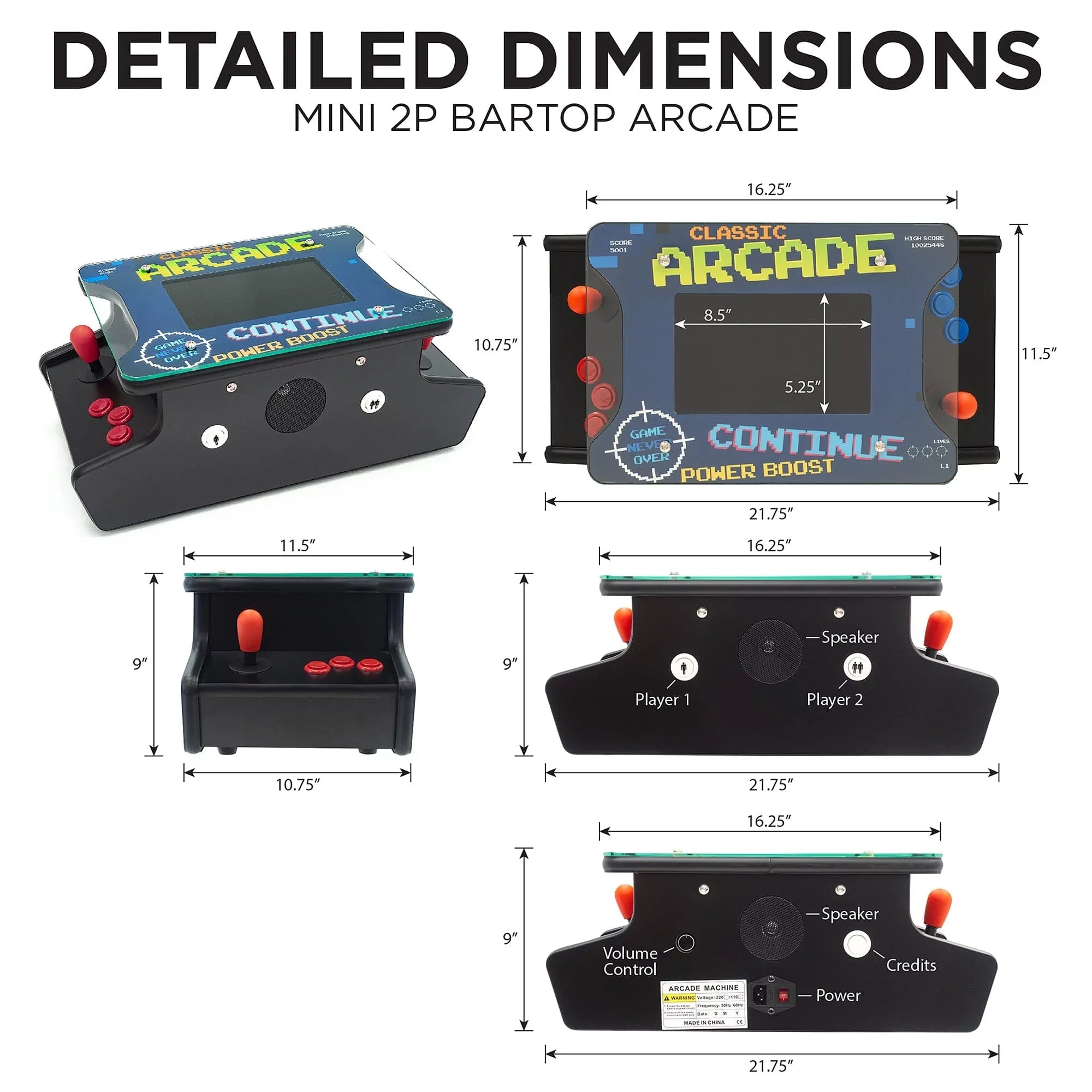 Creative Arcades 2P Mini Cocktail 10" Arcade Machine