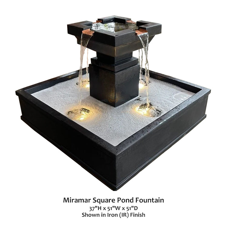 Enchanting Miramar Square Pond Fountain