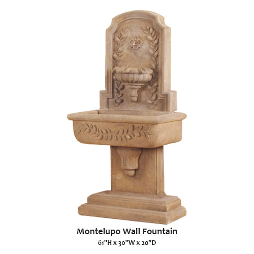 Elegant Montelupo Wall Fountain for a Tranquil Outdoor Oasis