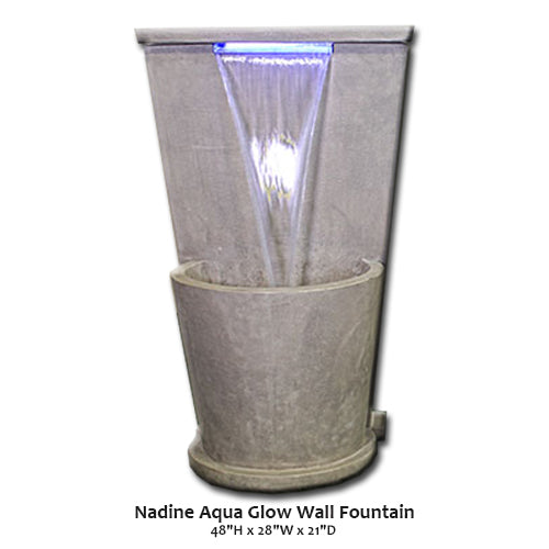 Nadine Radiant Aqua Glow Wall Fountain