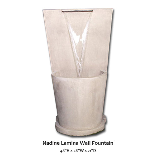 Elegant Nadine Lamina Wall Fountain for Luxurious Outdoor Ambiance