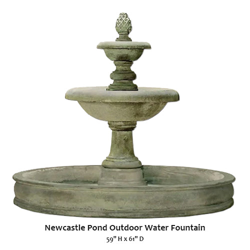 Elegant Newcastle Pond Outdoor Water Fountain for Tranquil Spaces