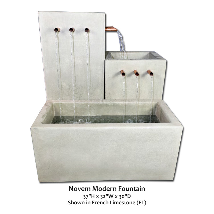 Sleek Novem Contemporary Fountain