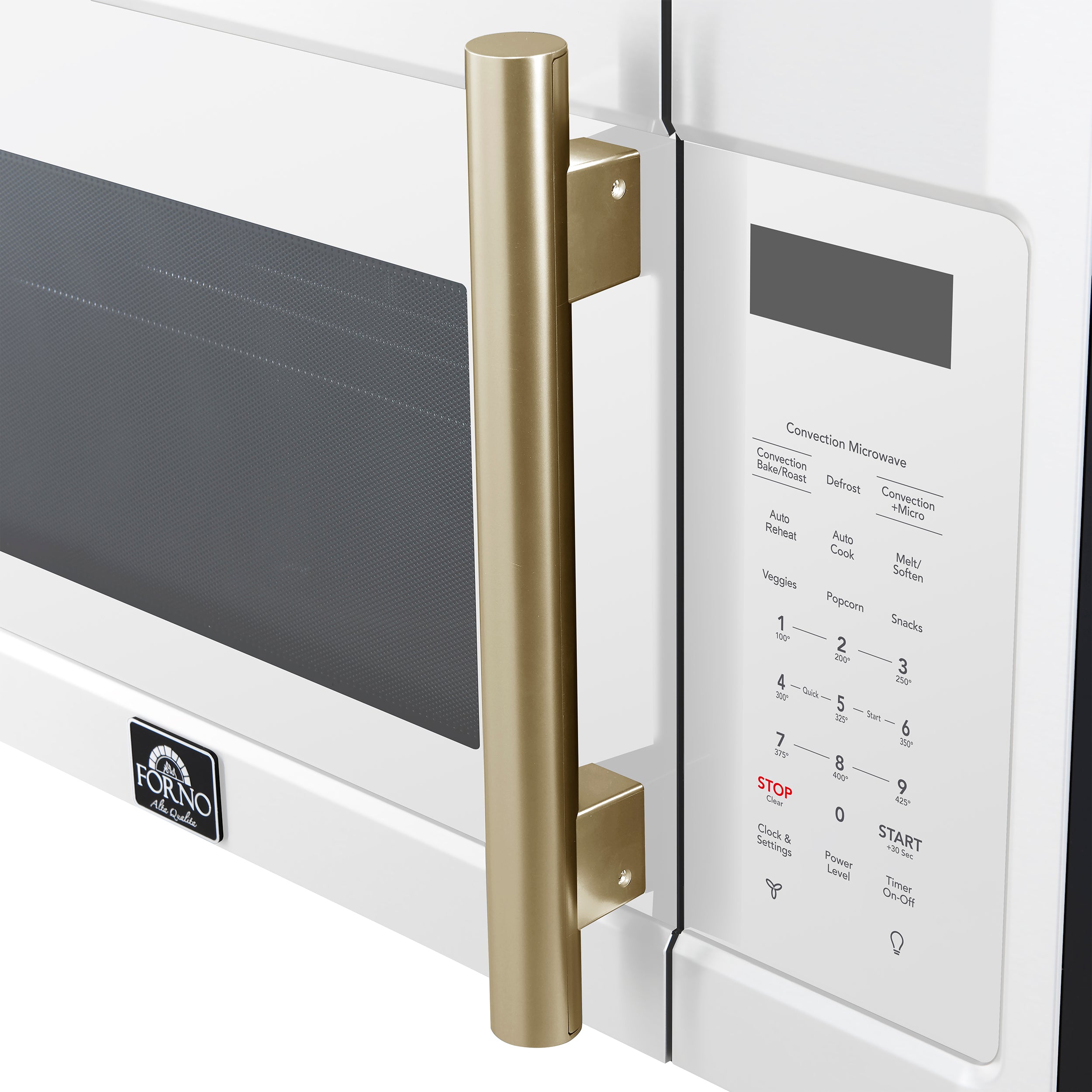 Forno Fornace 30-Inch Over the Range Convection Microwave, White – 1.5 cu.ft, 300 CFM Vent, Touch Control, LED Light