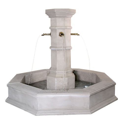 Elegant Octavius Fountain Column - Perfectly Plumbed for Your Pond