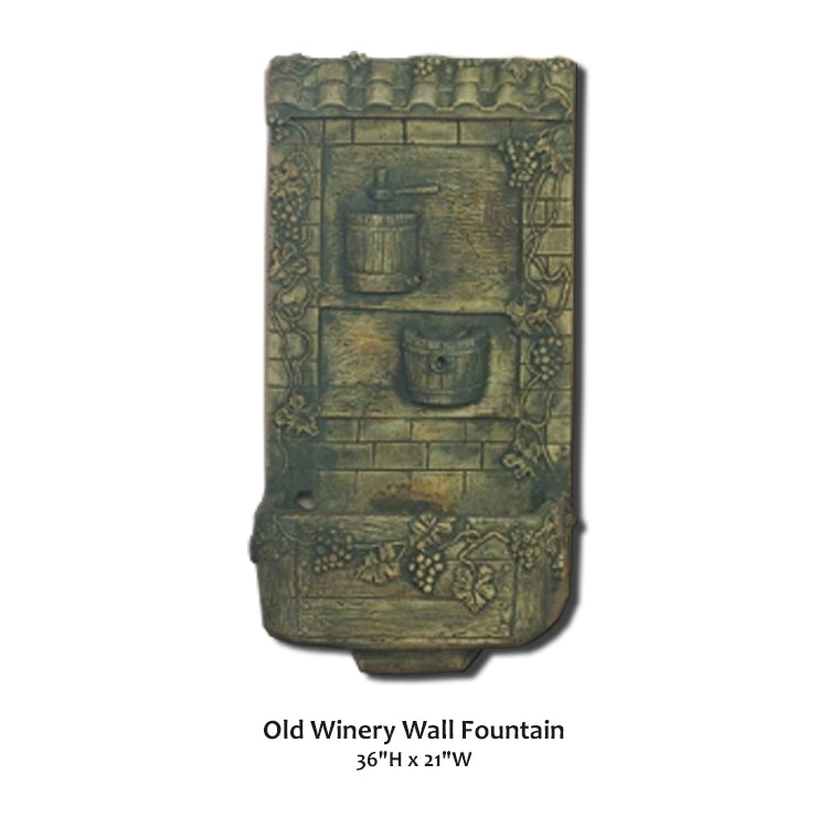 Charming Vintage Winery Wall Fountain