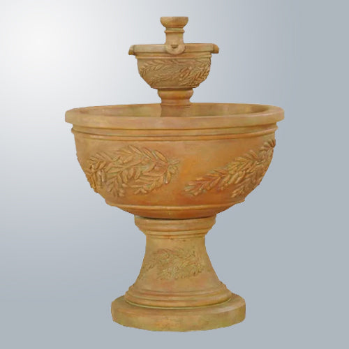 Elegant Oliva Two-Tier Outdoor Water Fountain for a Serene Landscape