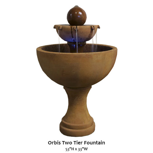 Stunning Two-Tier Orbis Fountain for Elegant Outdoor Spaces