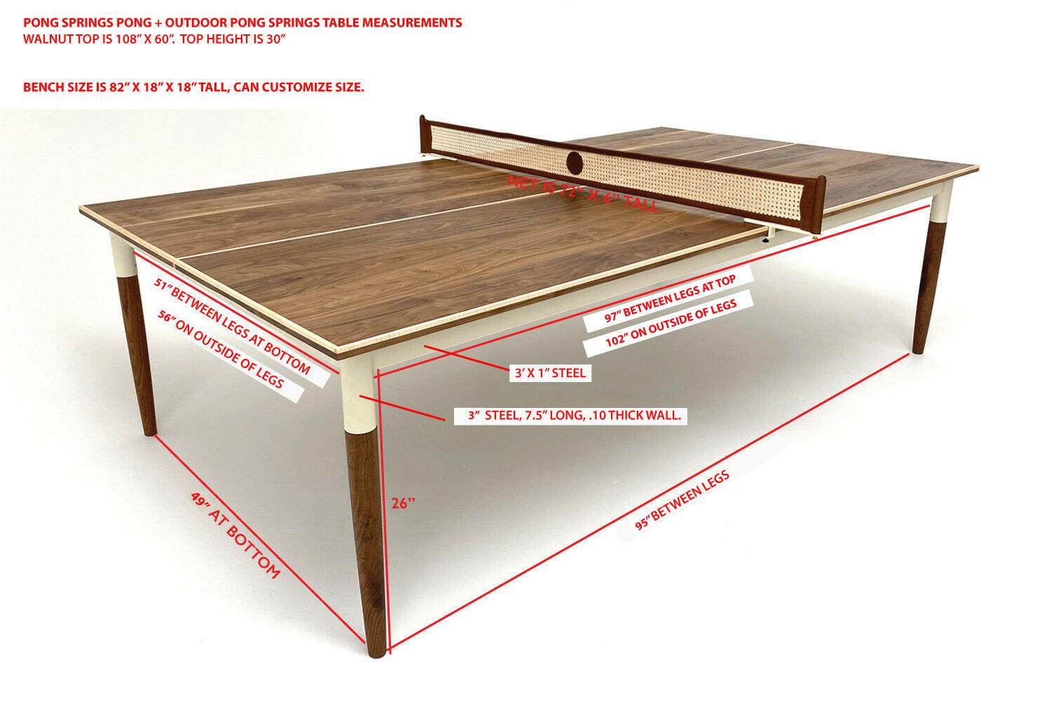 Sean Woolsey Pong Springs Indoor Ping Pong Table