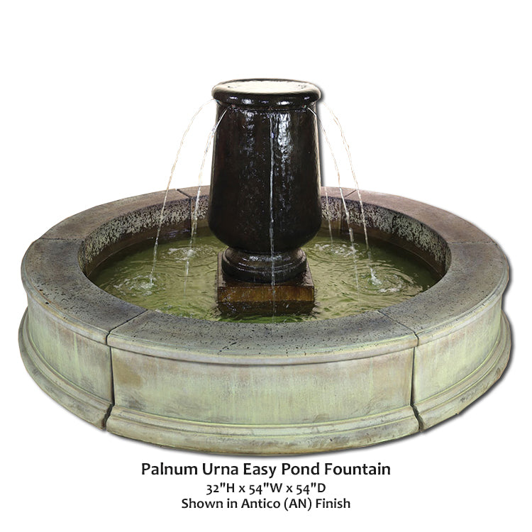 Elegant Palnum Urna Easy Pond Fountain for Serene Outdoor Spaces