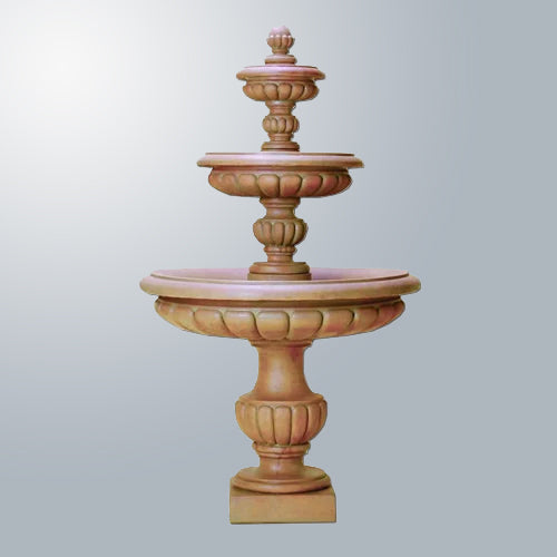Elegant Parigi Three-Tier Outdoor Water Fountain for a Serene Garden Ambiance