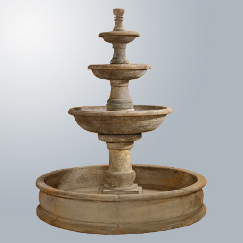 Elegant Pavana Three-Tier Garden Pond Fountain