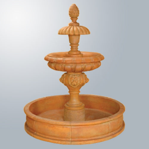 Elegant Two-Tier Pond Fountain by Piloni