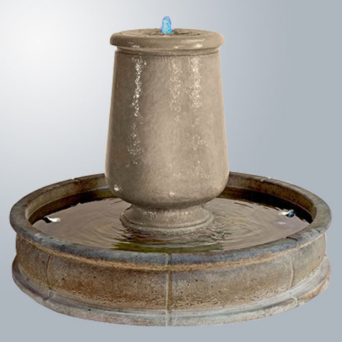 Elegant Planum Urna Fountain with 51-Inch Pond Oasis