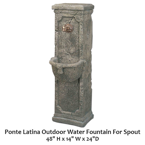 Elegant Ponte Latina Outdoor Water Fountain with Serene Spout