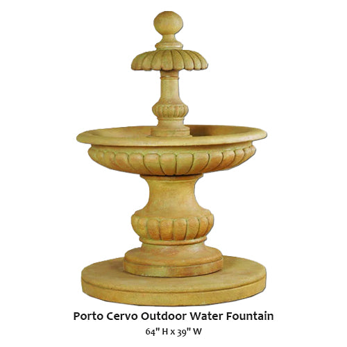 Elegant Porto Cervo Outdoor Water Fountain for Your Garden Oasis