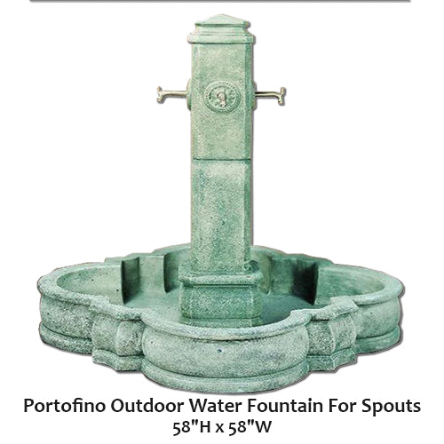 Stunning Portofino Outdoor Water Fountain with Elegant Spouts