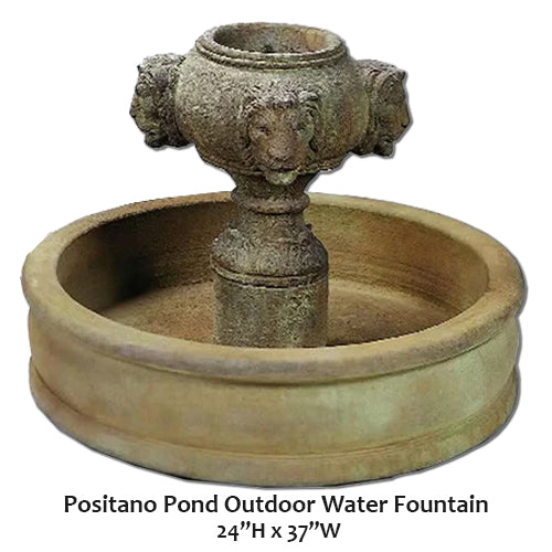 Elegant Positano Pond Outdoor Fountain for Your Garden Oasis
