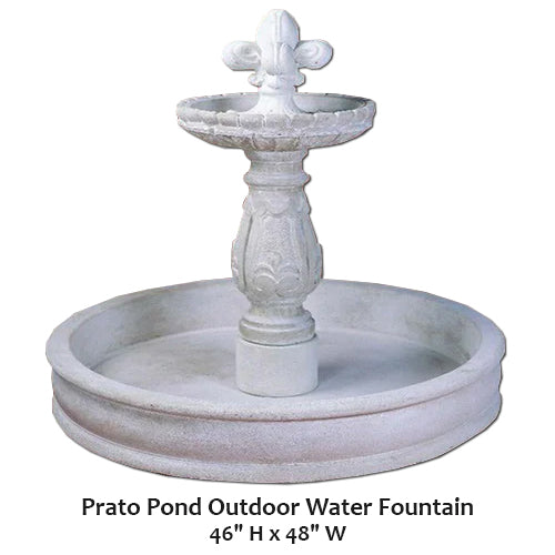 Serene Prato Pond Outdoor Water Fountain for Tranquil Spaces