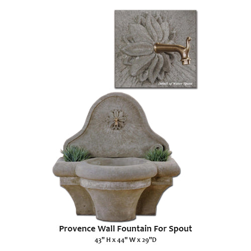 Elegantly Designed Provence Wall Fountain with Spout