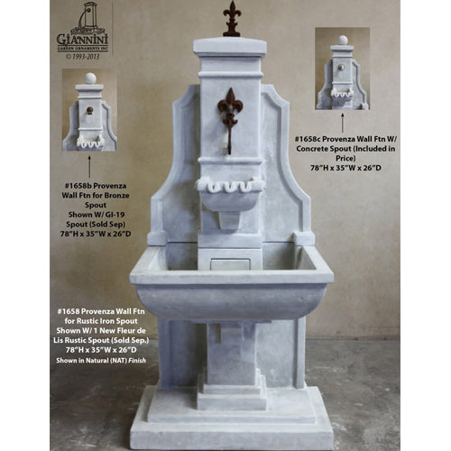 Elegant Provenza Wall Fountain with Exquisite Spouts