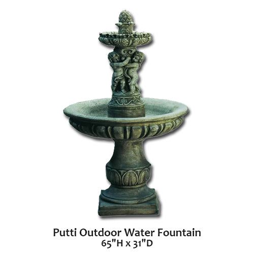 Charming Putti Outdoor Water Fountain for Enchanting Garden Ambiance