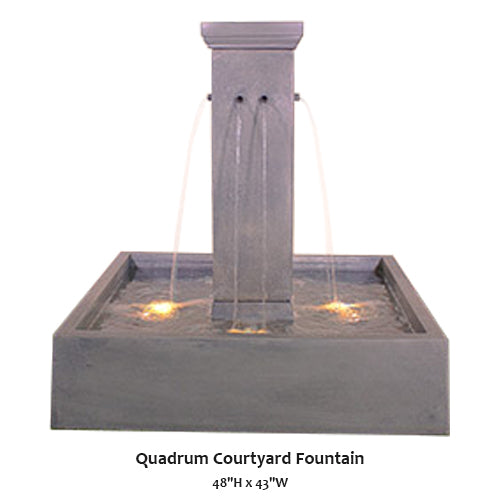 Elegant Quadrum Courtyard Fountain for a Tranquil Outdoor Escape