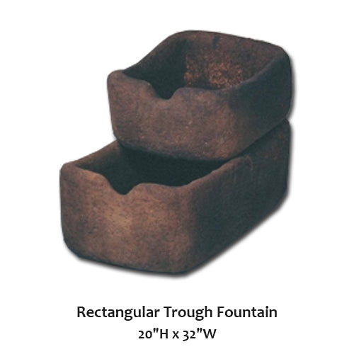 Elegant Rectangular Trough Fountain for Tranquil Outdoor Spaces