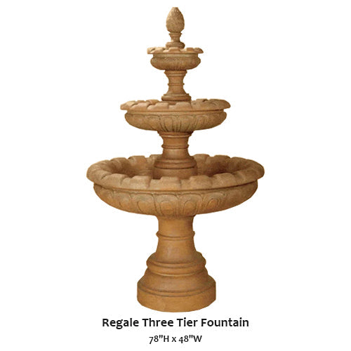 Elegant Three-Tiered Regale Fountain