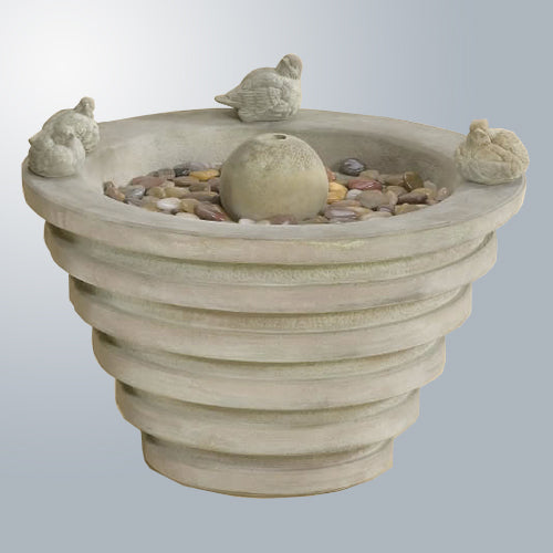 Elegant Ring Bird Fountain for Tranquil Outdoor Spaces