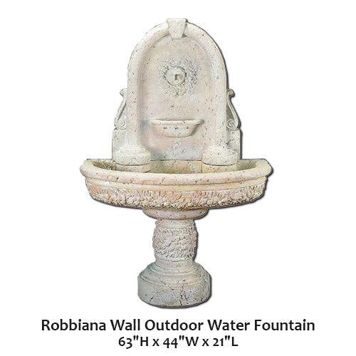 Elegant Robbiana Outdoor Wall Water Fountain for Your Garden