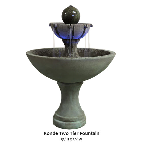 Elegant Ronde Two-Tier Fountain for a Serene Outdoor Ambiance