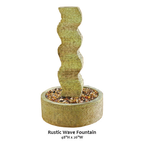 Charming Rustic Wave Water Feature