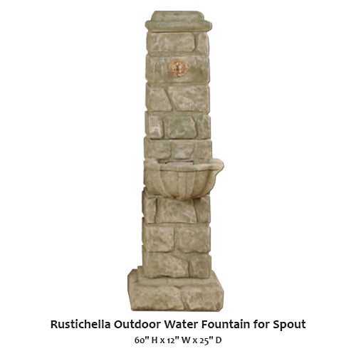 Charming Rustichella Outdoor Water Fountain with Spout