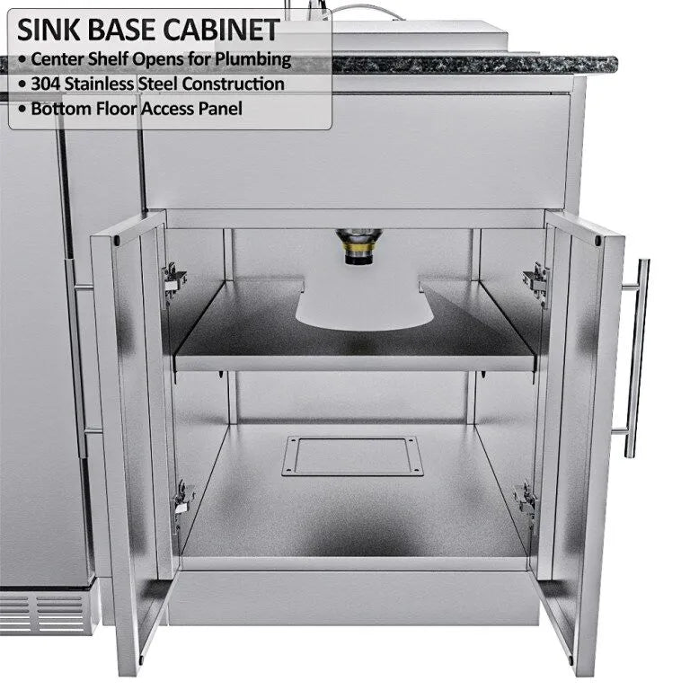 Sunstone Grills THE ALAMO 10 Foot Outdoor Cabinet Island Package with Hybrid Grill – SCPALAMO10