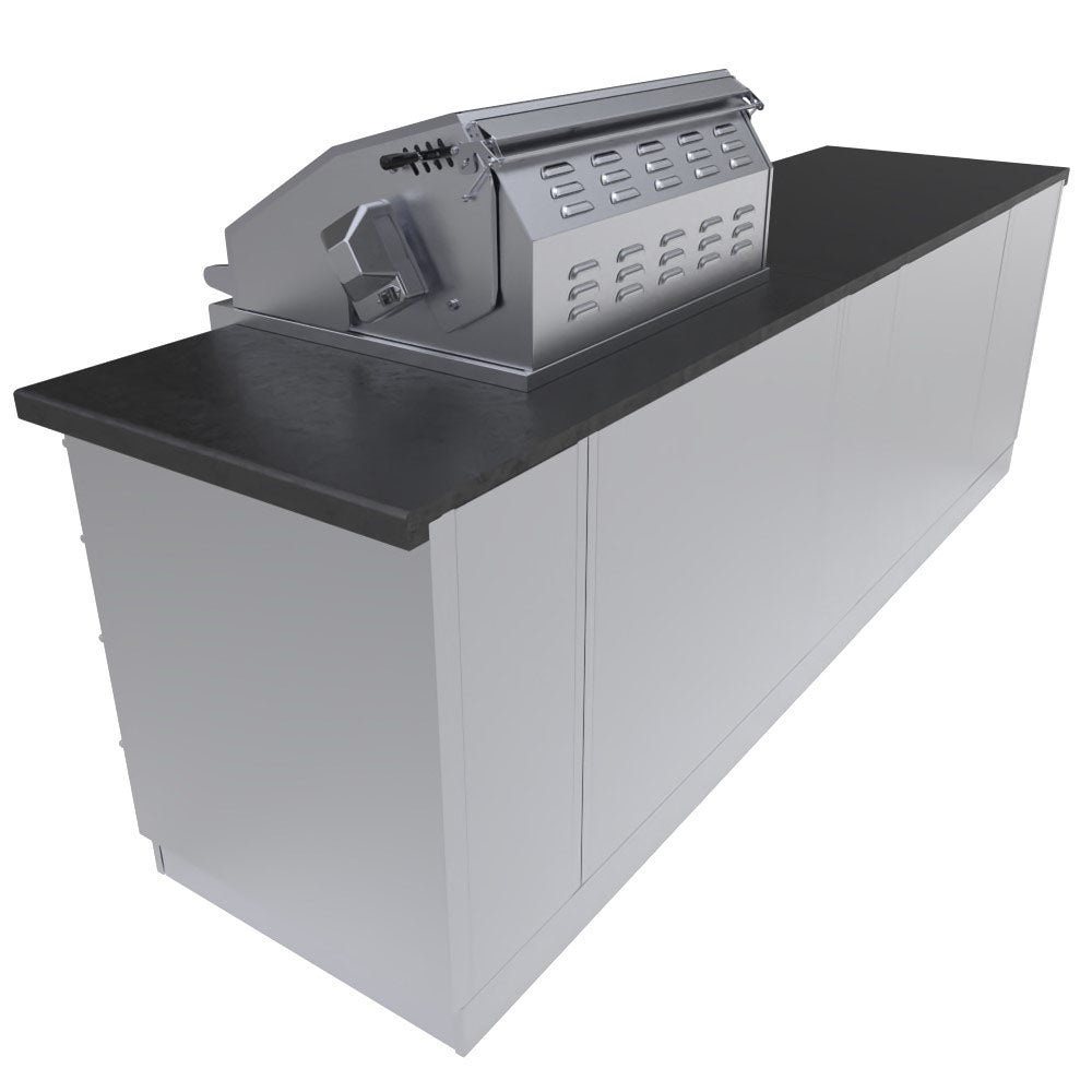 Sunstone Grills ALAMO 9’ Hybrid Gas Charcoal Grill island package SCPALAMO