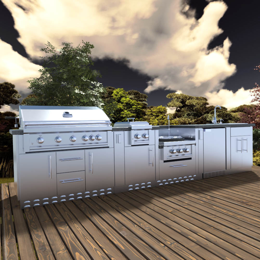 Sunstone Grills HILL COUNTRY 13 Foot 6 Inch Island Package | SCPHILLCOUNTRY