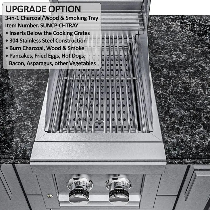 Sunstone Grills THE ALAMO 10 Foot Outdoor Cabinet Island Package with Hybrid Grill – SCPALAMO10