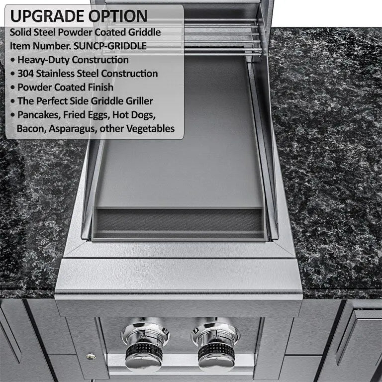 Sunstone Grills THE ALAMO 10 Foot Outdoor Cabinet Island Package with Hybrid Grill – SCPALAMO10