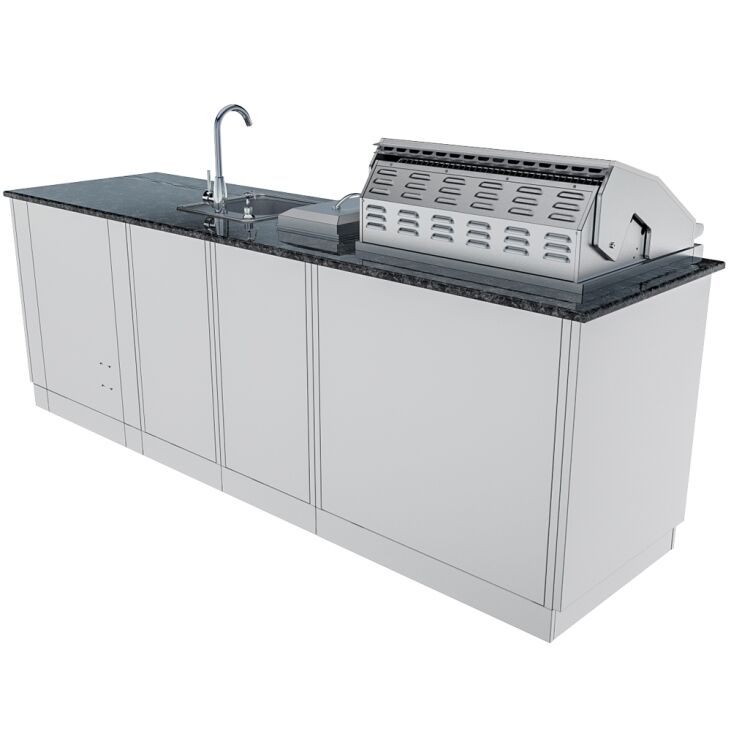 Sunstone Grills THE BAYOU 8 Foot 6 Inches Cabinet Island Package – SCPBAYOU8.6