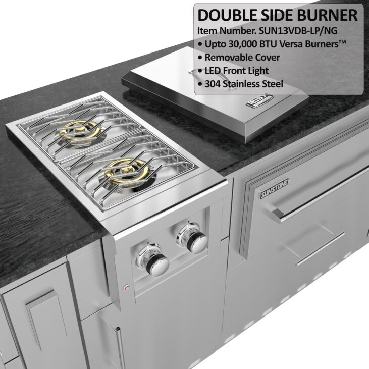 Sunstone Grills THE FRENCH QUARTER 13 Foot 7 Inch Large Expansive Island Package – SCP_FRENCHQUARTER13.7
