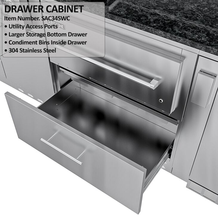 Sunstone Grills THE FRENCH QUARTER 13 Foot 7 Inch Large Expansive Island Package – SCP_FRENCHQUARTER13.7