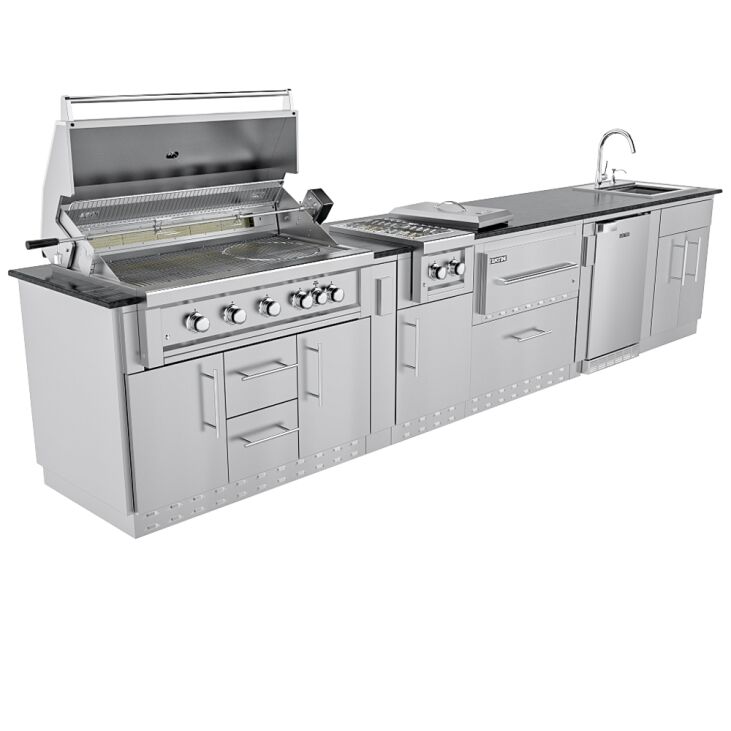 Sunstone Grills THE FRENCH QUARTER 13 Foot 7 Inch Large Expansive Island Package – SCP_FRENCHQUARTER13.7