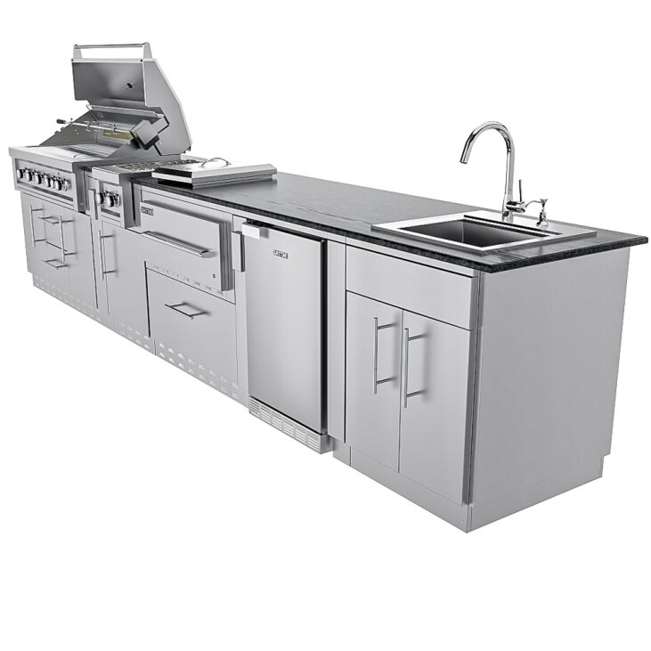 Sunstone Grills THE FRENCH QUARTER 13 Foot 7 Inch Large Expansive Island Package – SCP_FRENCHQUARTER13.7