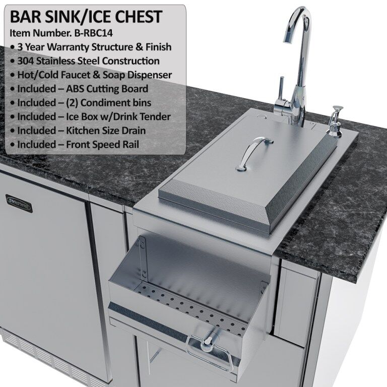 Sunstone Grills THE SAVANNA 16FT Outdoor Cabinet Package with 60° Angle – SCPSAVANNA16