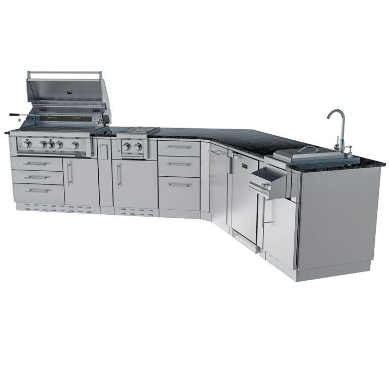 Sunstone Grills THE SAVANNA 16FT Outdoor Cabinet Package with 60° Angle – SCPSAVANNA16