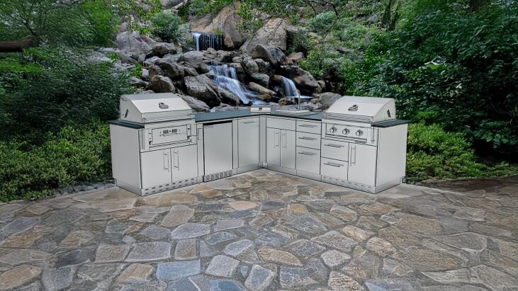 Sunstone Grills THE TEXAS TANGO 19FT Outdoor Cabinet large Island Package – SCPTXTANGO19