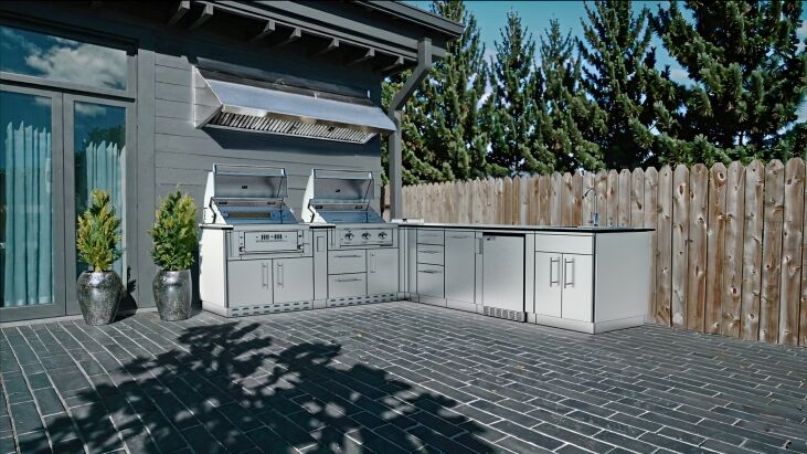 Sunstone Grills THE TEXAS TANGO 19FT Outdoor Cabinet large Island Package – SCPTXTANGO19
